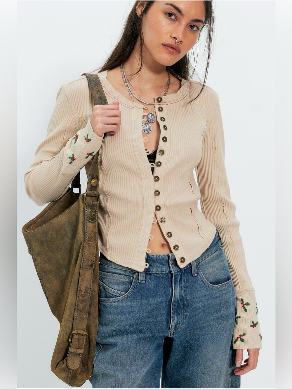 NWT We The Free Daria Cuff Cardi